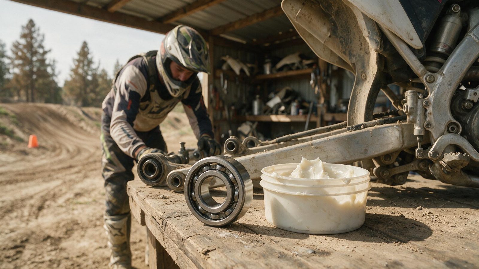 Roulement à billes et graisse au lithium préparés pour le remontage d'un mécanisme